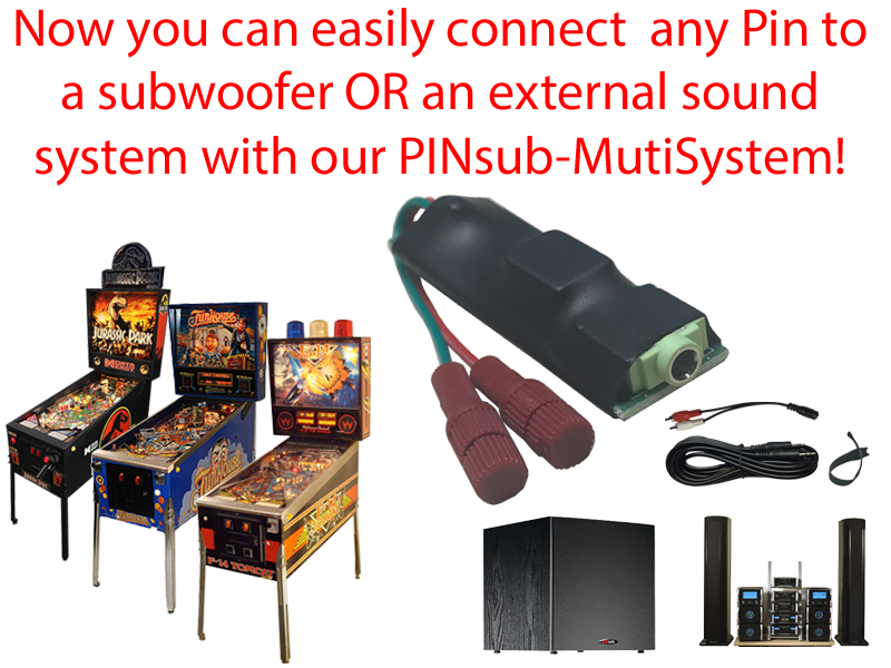 PINsub Subwoofer Kit - Multi System for Other Williams Bally Systems