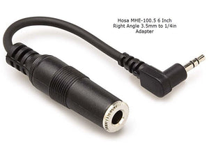 Headphone Adapter: 1/4" TRS to RA 3.5 mm