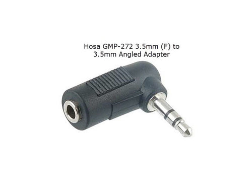 Right angle adapter: 3.5 mm Male to Female
